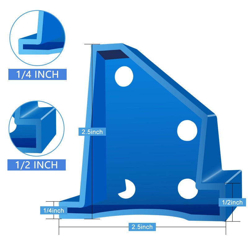 NAACOO Flooring Spacers 20Pack, NAACOO 1/4'' Gap & 1/2'' Gap, Laminate Wood Flooring Tools - Use for Vinyl Plank, Engineered Hardwood, Bamboo, LVT, Subfloor Panels. - Image 3